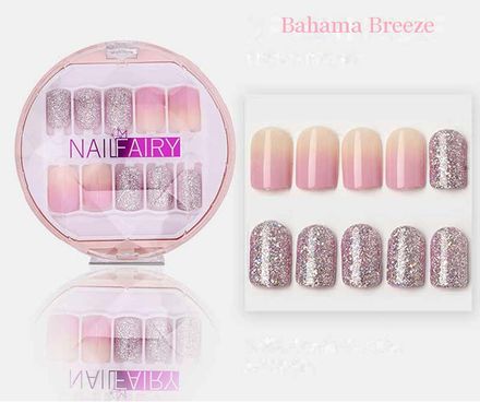 Bahama Breeze- Press on Nails with Jelly Adhesive