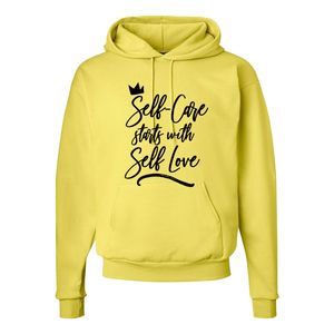 Self-Care Starts with Self Love Hoodie Yellow