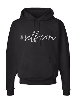 #Self-Care Hoodie Black