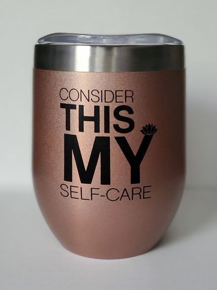 Wine and Coffee Tumbler Rose Gold