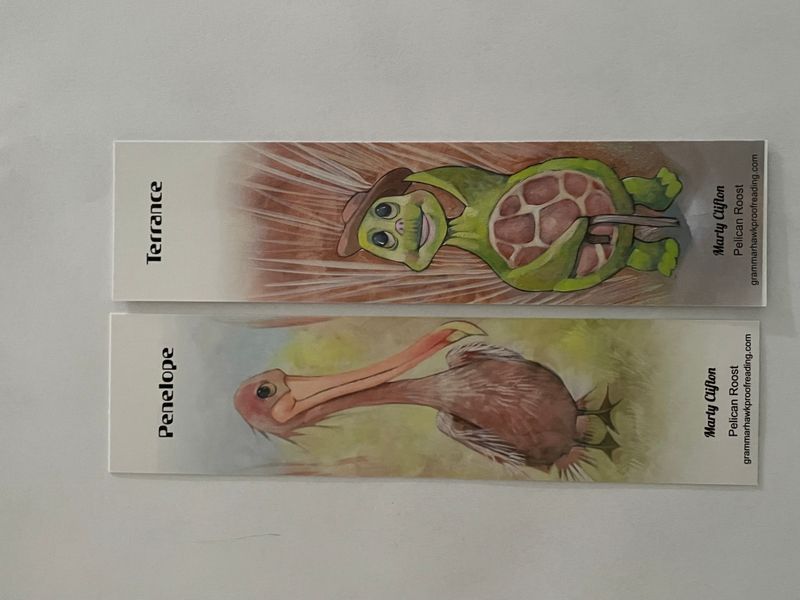 Penelope and Terrance Doublesided Bookmarks (2)