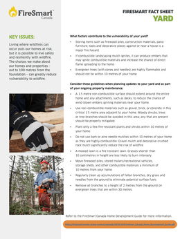 FireSmart Fact Sheet: Yard