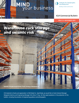Warehouse rack storage and seismic risk