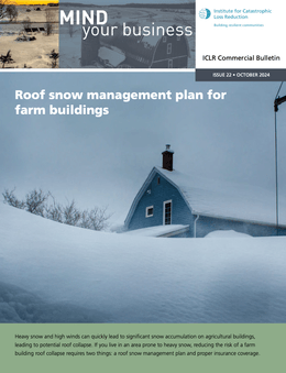 Roof snow management plan for farm buildings
