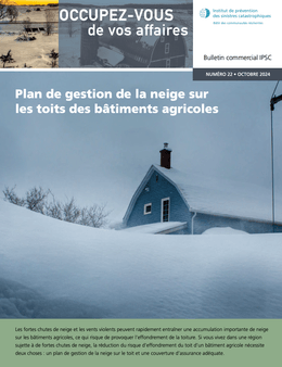 Plan de gestion de la neige sur les toits des bâtiments agricoles