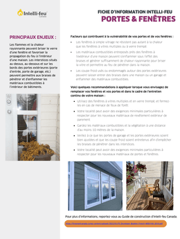 Fiche d'information intelli-feu: portes &amp; fenêtres