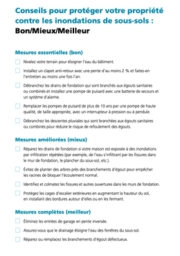 Conseils pour protéger votre propriété contre les inondations de sous-sols