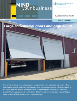 Large commercial doors and high winds
