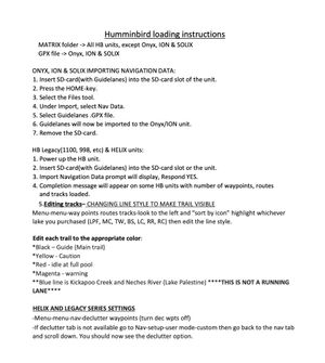Humminbird Loading instructions