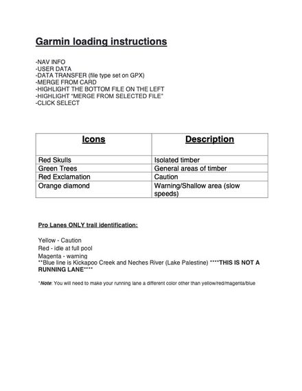 Garmin Loading instructions