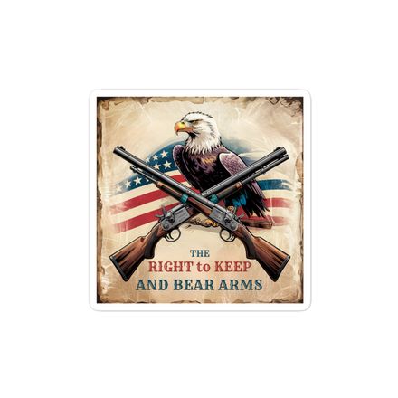 Patriotic Second Amendment Eagle Sticker