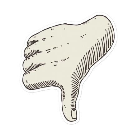 Thumbs Down Sticker