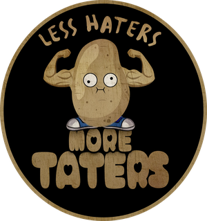 Less Haters More Taters Women&#x27;s Fitted