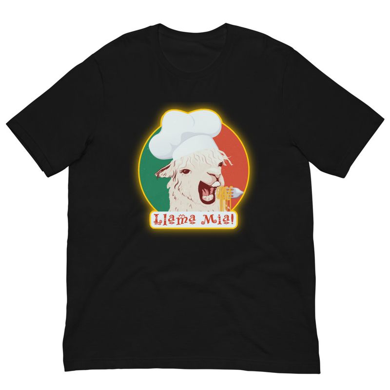 Funny Italian Farm T-Shirt Llama Mia Funny Italian Farm T-Shirt Llama Mia