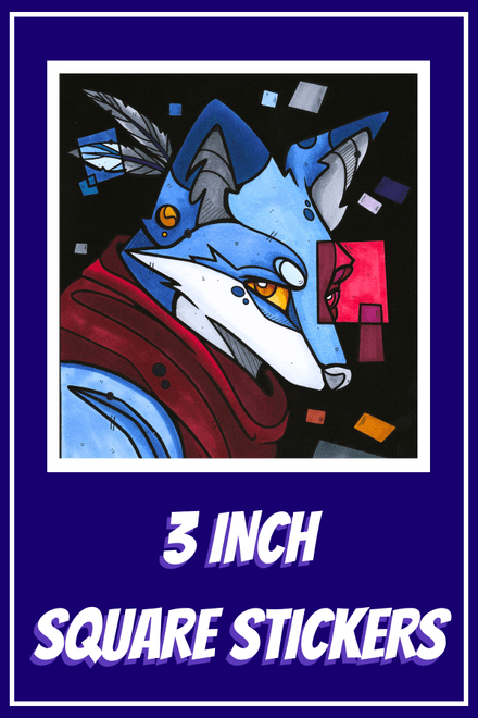 3 Inch Square Stickers
