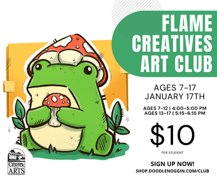 FLAME Creatives January Week 1 Art Club Ticket | Ages 13-17