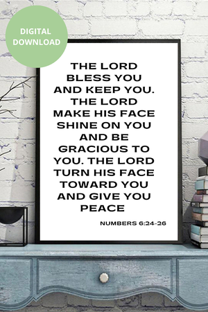 The Blessing - Black and White Printable Wall Art Quote