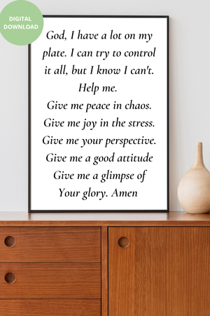 Prayer - Black and White Printable Wall Art Quote