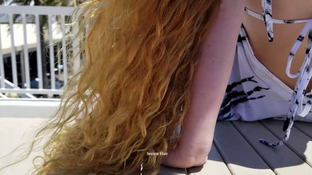 Amber&#x27;s 1st Shoot Natural Redhead  Rapunzel Beach Fun 