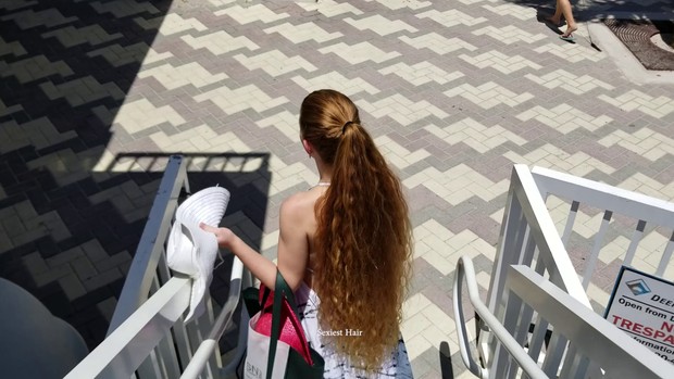 Amber&#x27;s 1st Shoot Natural Redhead  Rapunzel Beach Fun 
