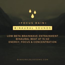 Focus Rain | BINAURAL SOUNDS | Binaural Beat @ 15Hz