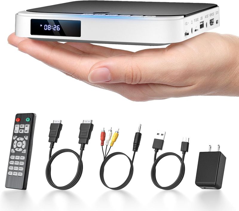 DESOBRY 1080P HD Mini DVD Player 3/3