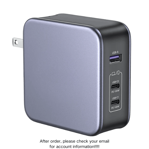 Nexode 140W USB C GaN Charger-3 Ports Wall Charger 12/2