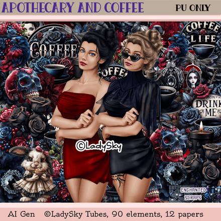 Apothecary and Coffee Scrapkit