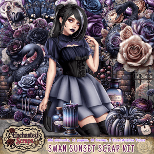 SwanSunset scrap kit