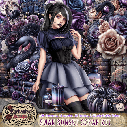 SwanSunset scrap kit