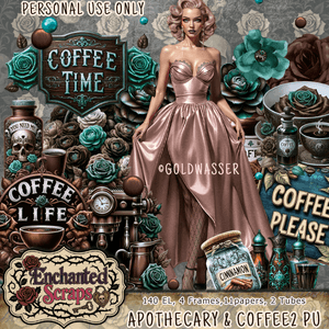 Apothecary and Coffee Scrapkit2