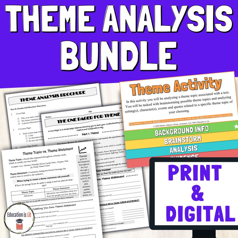 Analyzing Theme Worksheets A New Team For Sahil (Analyze