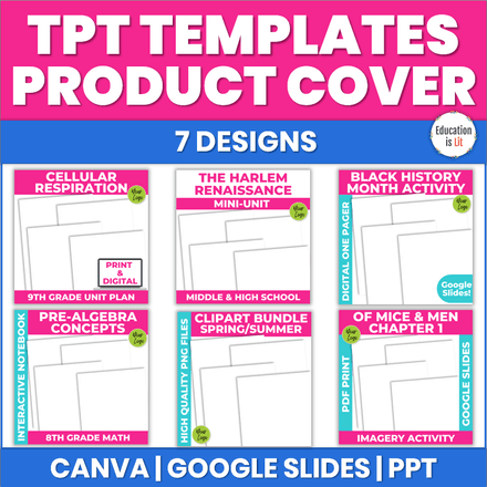 TpT Product Cover Templates (Editable)