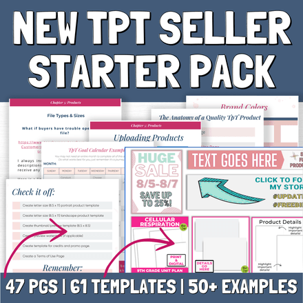 Starter Pack for New TpT Sellers