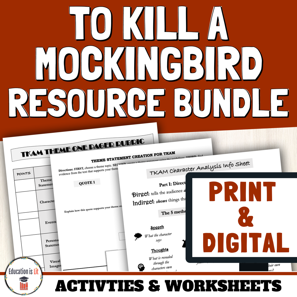 Bundle of To Kill a Mockingbird Lesson Plans