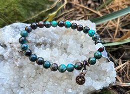 Shattuckite Stretch Bracelet  &quot;I Seek Sacred Truth&quot;