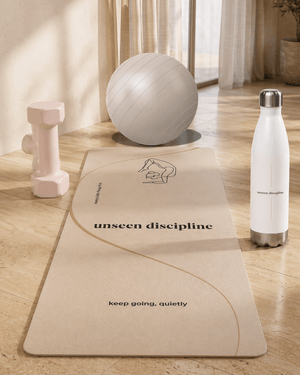 Unseen Discipline Yoga Mat – Minimal Luxury microsuede Mat (Anti-Slip, Lightweight, 3mm)