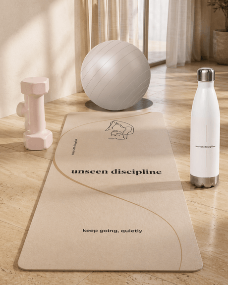 Unseen Discipline Yoga Mat – Minimal Luxury microsuede Mat (Anti-Slip, Lightweight, 3mm)