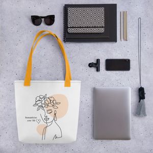 Romanticize Your Life Tote Bag – Feminine Minimalist Aesthetic Canvas Bag