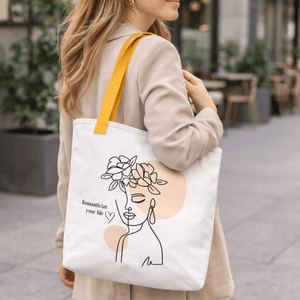 Romanticize Your Life Tote Bag – Feminine Minimalist Aesthetic Canvas Bag