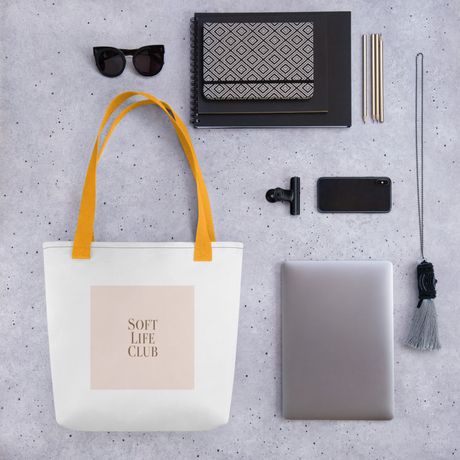 Soft Life Club – Aesthetic Tote Bag Design