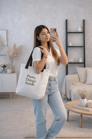 Minimalist Tote Bag Design – Pretty Things Inside