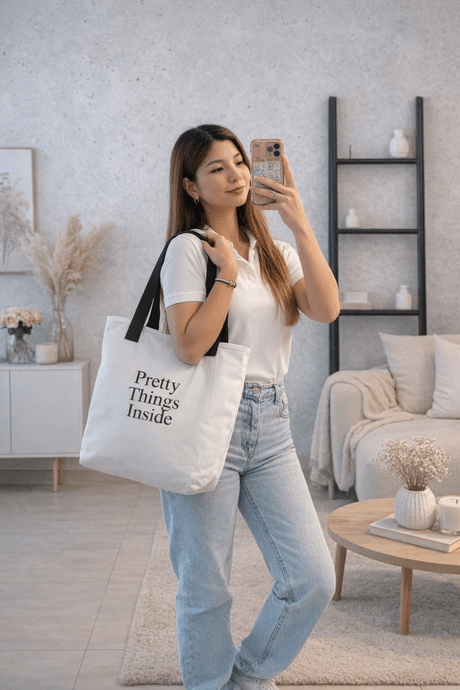 Minimalist Tote Bag Design – Pretty Things Inside