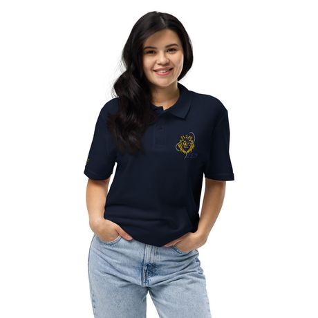 Srength of a Leo ~ Embroidered - Unisex Pique Polo Shirt | Gildan 