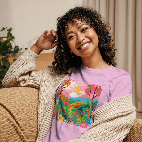 Vibrant Wilderness - Women's Relaxed Cotton T-Shirt | Bella + Canvas
