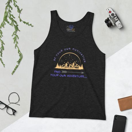Motivation Finds Adventure - Unisex Staple Tank Top: Bella + Canvas
