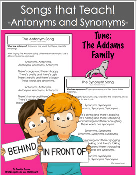 Songs That Teach! Antonyms and Synonyms