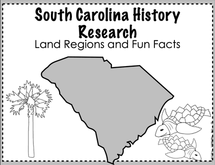 South Carolina History Research: Rivers, Land Regions, and Fun Facts | Grades 3-5