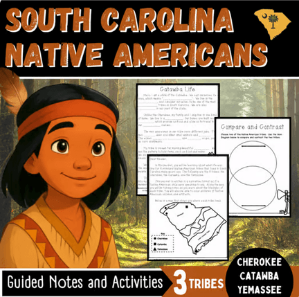 South Carolina Native Americans Guided Notes and Activities | Grades 3-5
