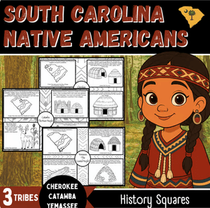 South Carolina Native American Tribes Activity | Cherokee, Catawba, Yemassee | Grades 3-5